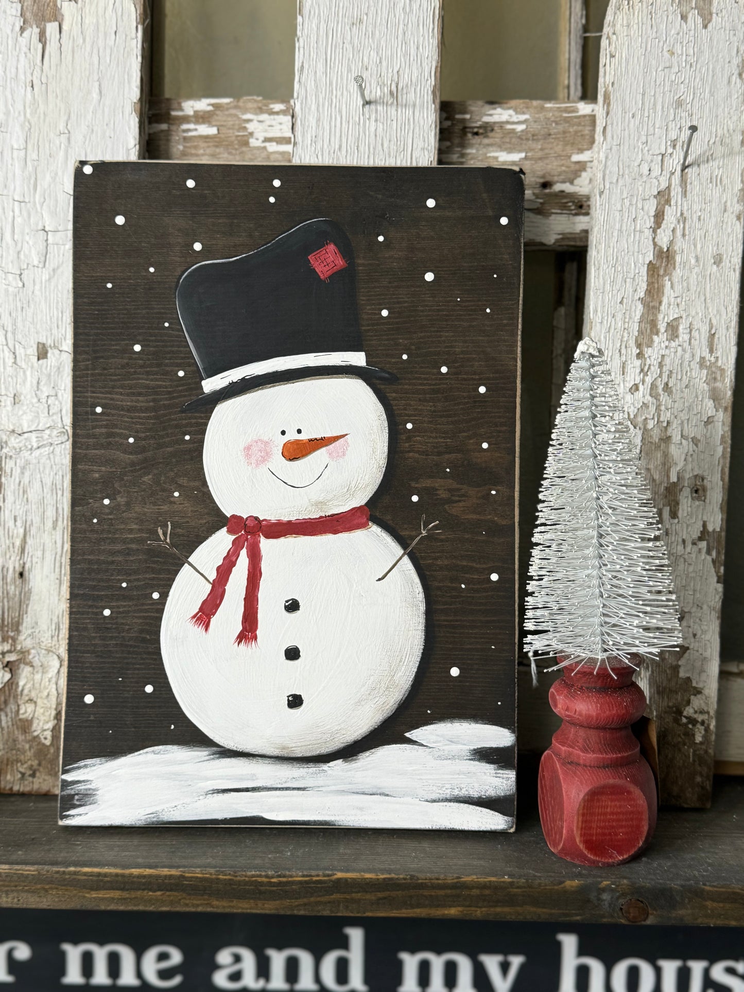 HAND PAINTED SNOWMAN