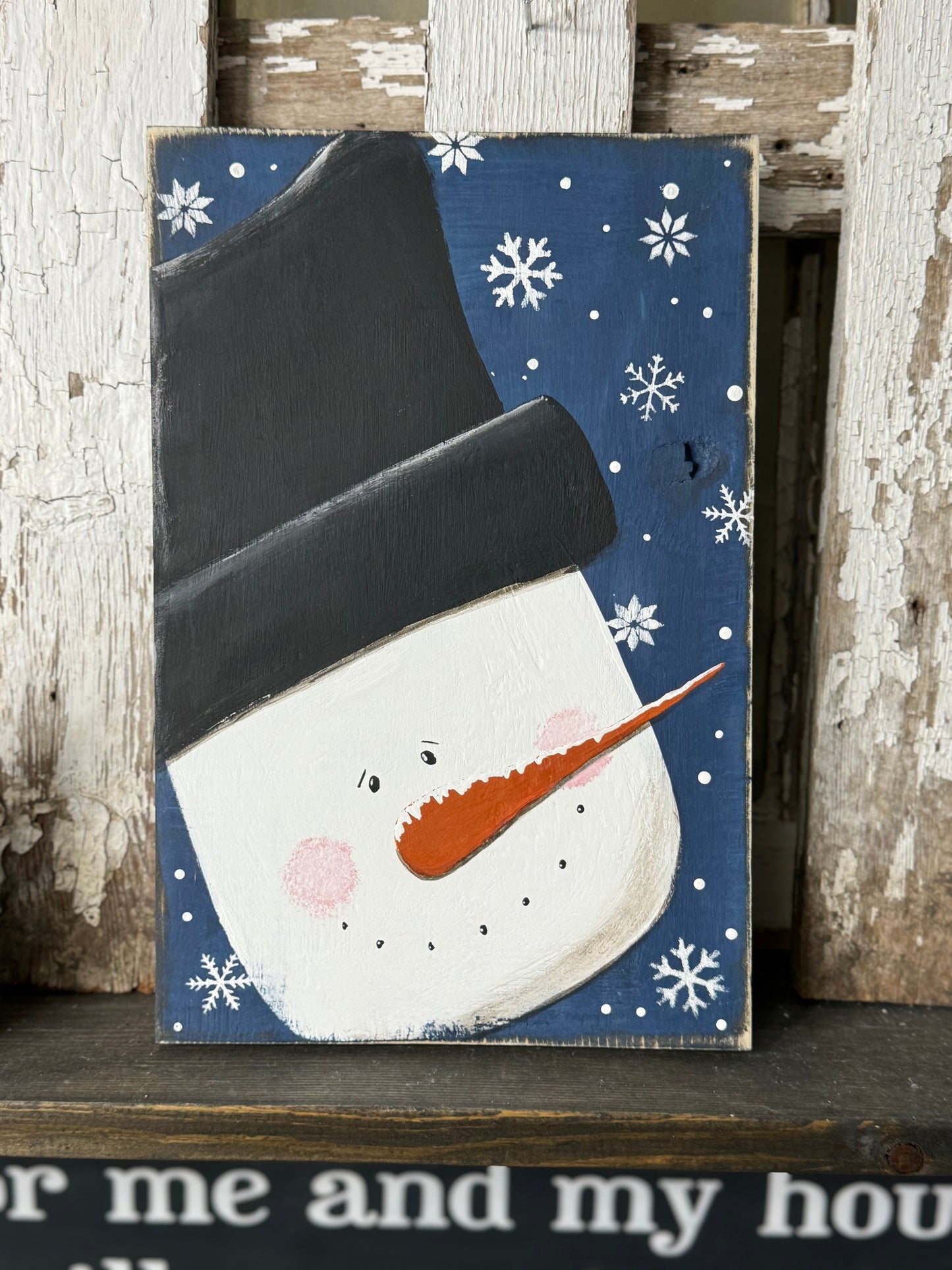 HAND PAINTED SNOWMAN FACE