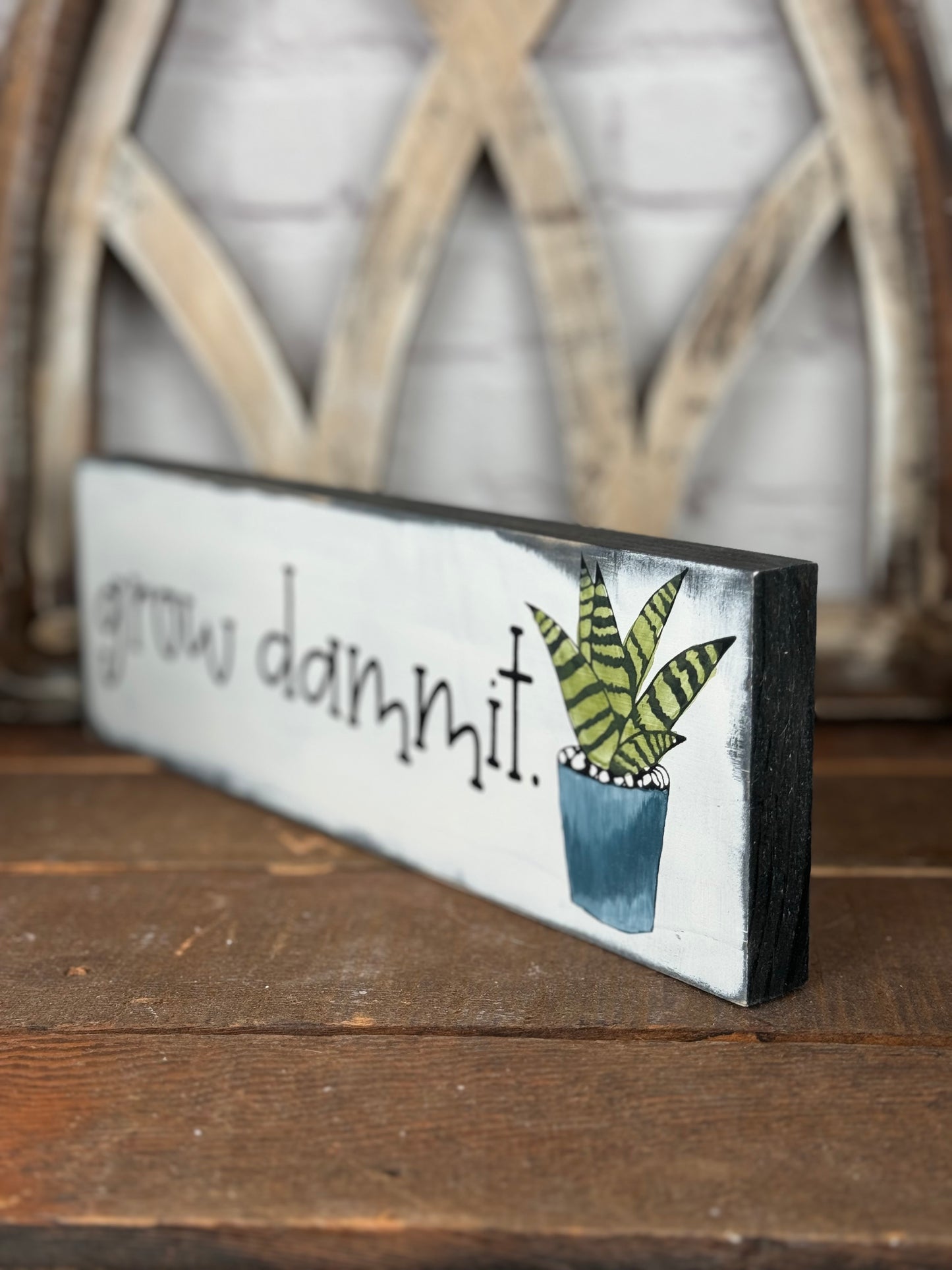 GROW DARN IT -PLANT LOVERS SIGN -WOOD SIGN