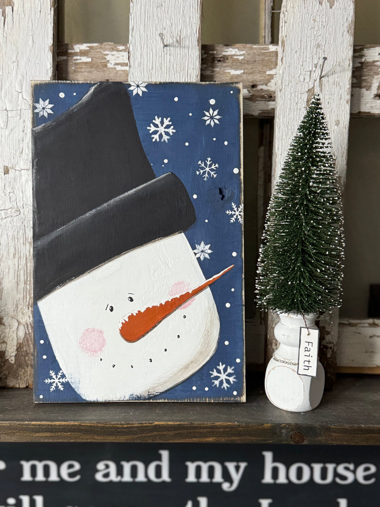 HAND PAINTED SNOWMAN FACE