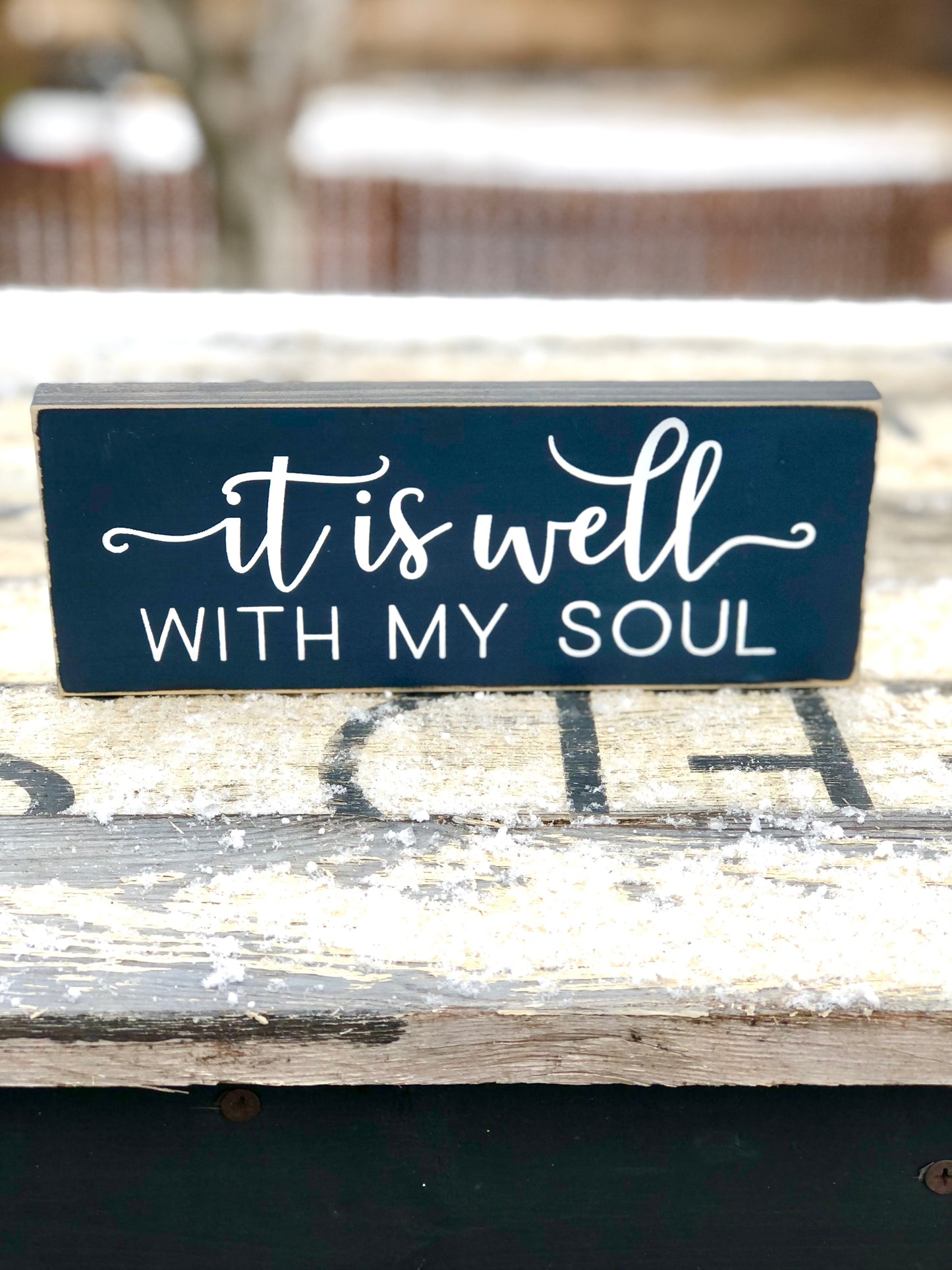 IT IS FINISHED/ IT IS WELL WITH MY SOUL OR LOVE DAISY- DOUBLE SIDED WOOD SIGN