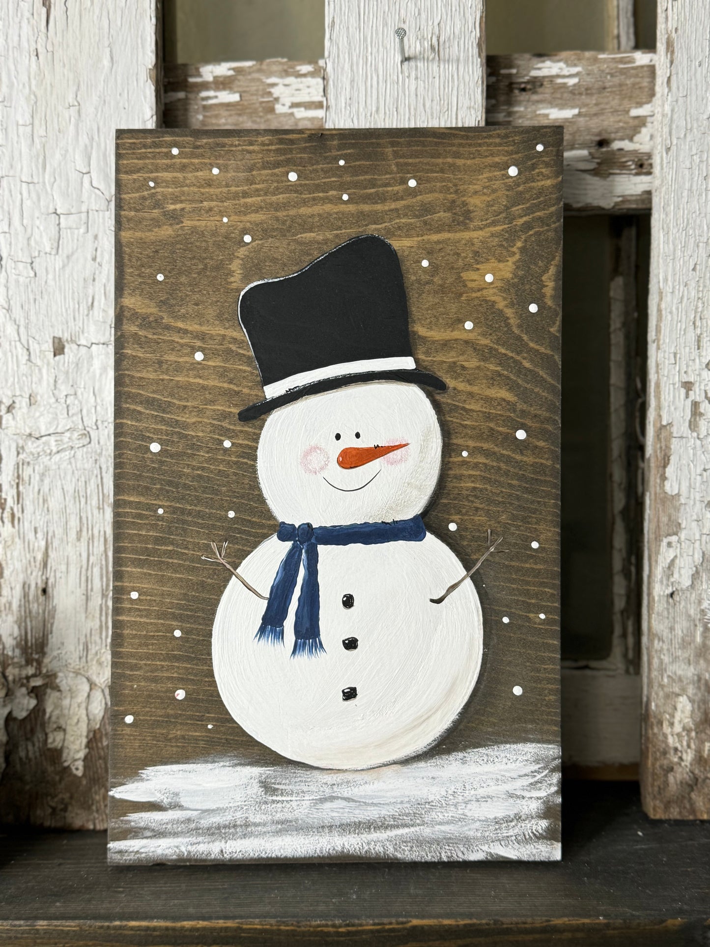 HAND PAINTED SNOWMAN