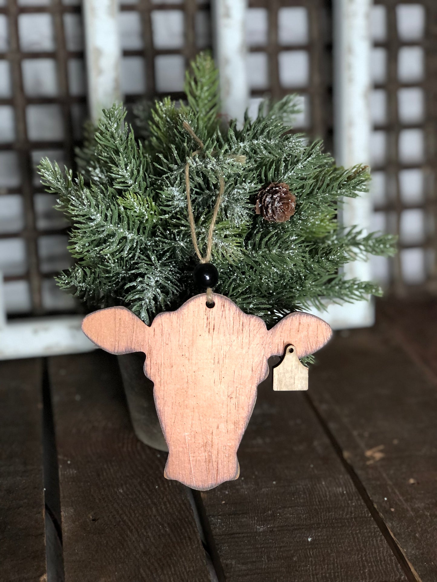 CHRISTMAS ORNAMENT- COWHEAD ORNAMENT