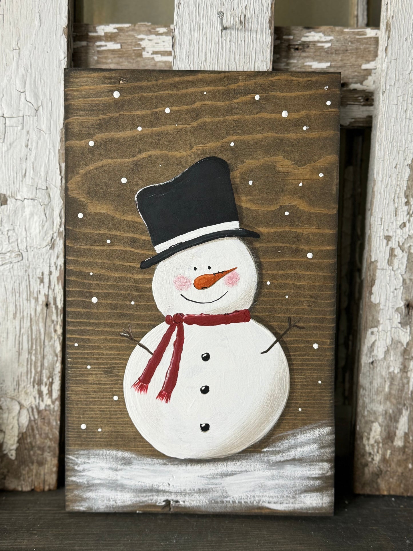 HAND PAINTED SNOWMAN