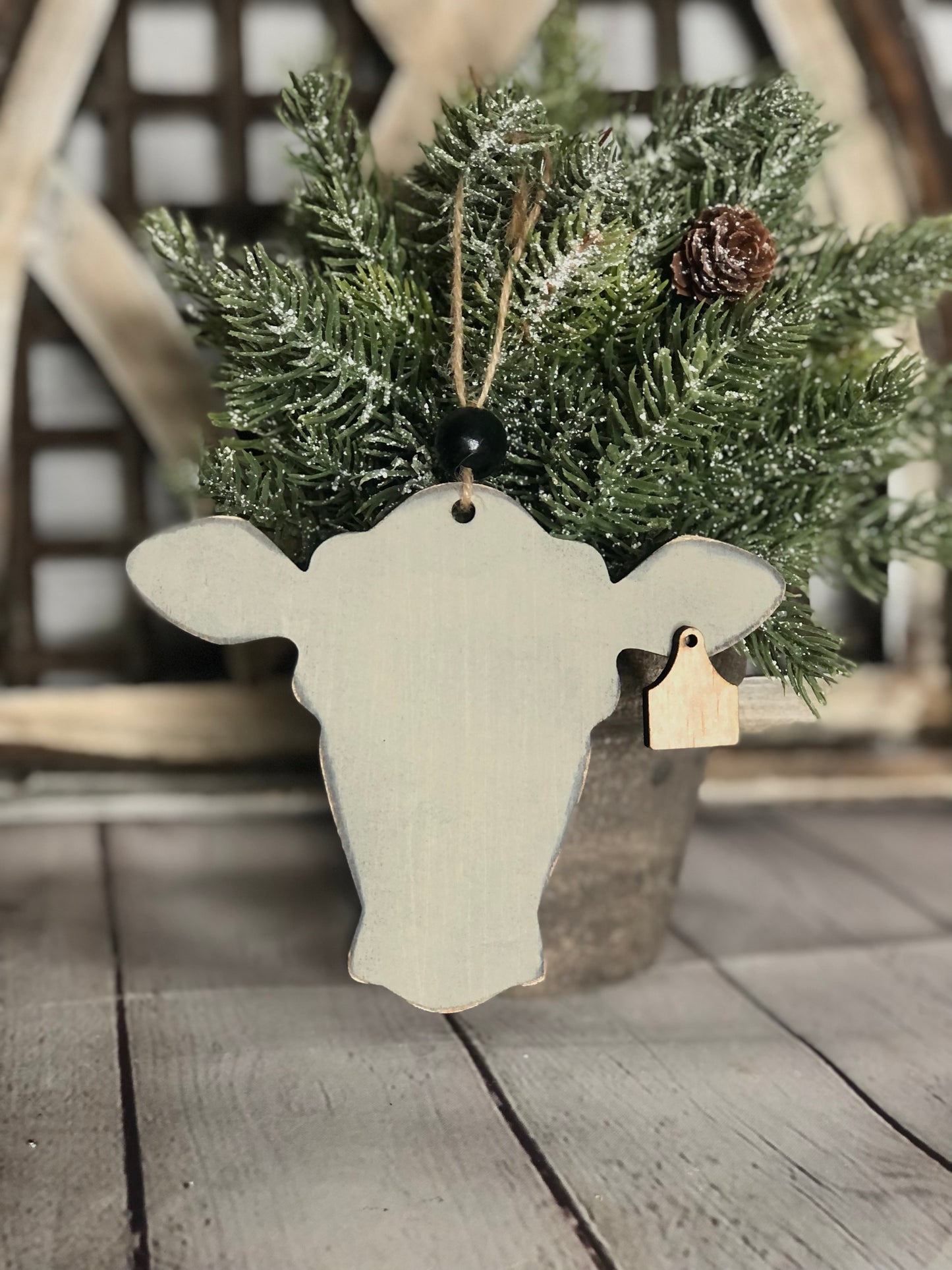 CHRISTMAS ORNAMENT- COWHEAD ORNAMENT