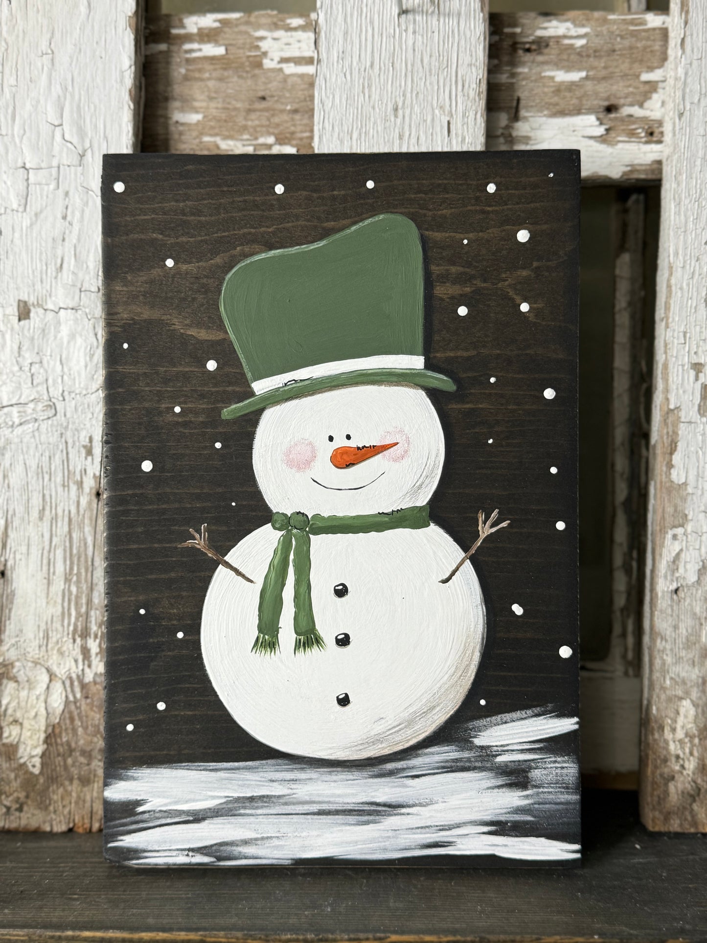 HAND PAINTED SNOWMAN