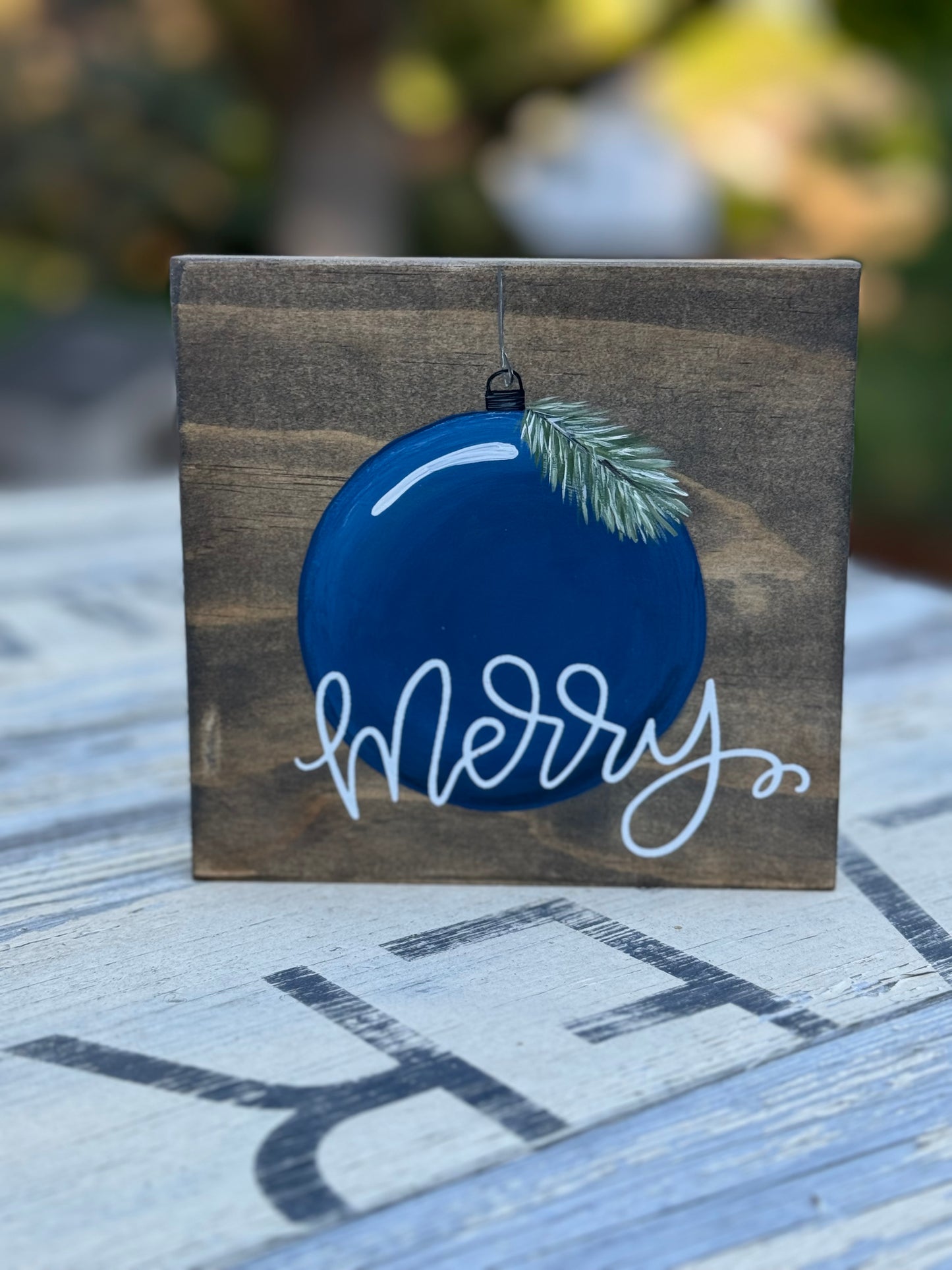 FARM FRESH PUMPKINS/MERRY ORNAMENT - DOUBLE-SIDED WOOD SIGN