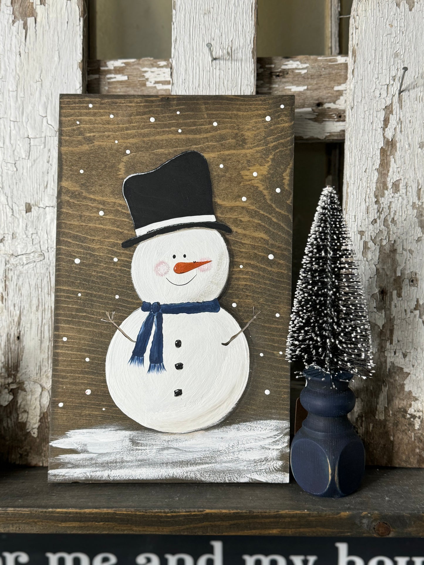 HAND PAINTED SNOWMAN