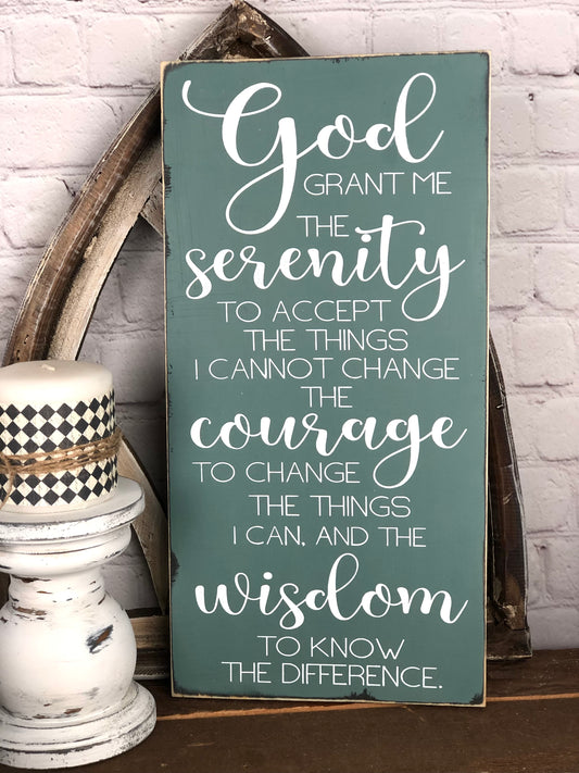 GOD GRANT ME THE SERENITY-WOOD SIGN