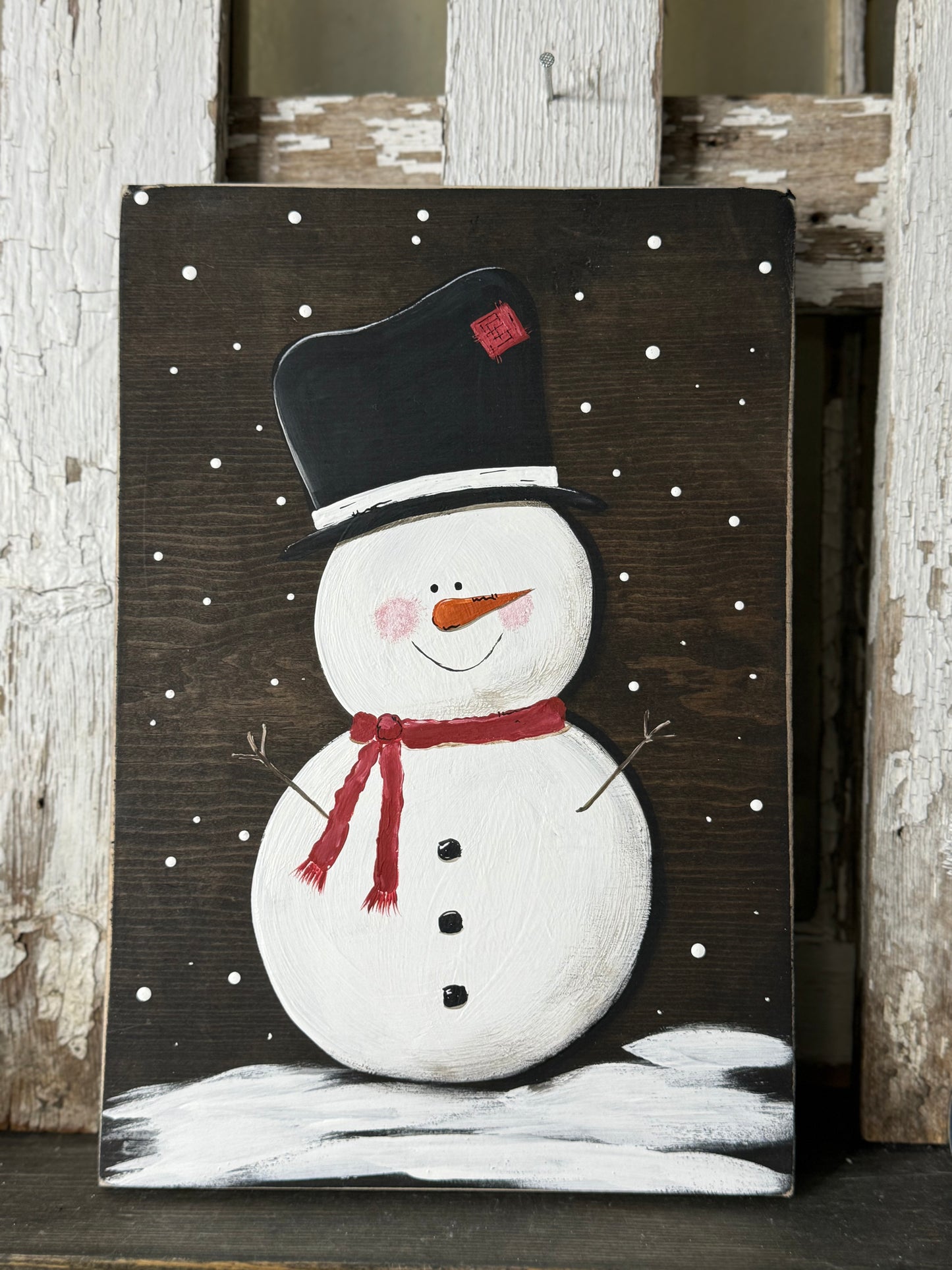 HAND PAINTED SNOWMAN