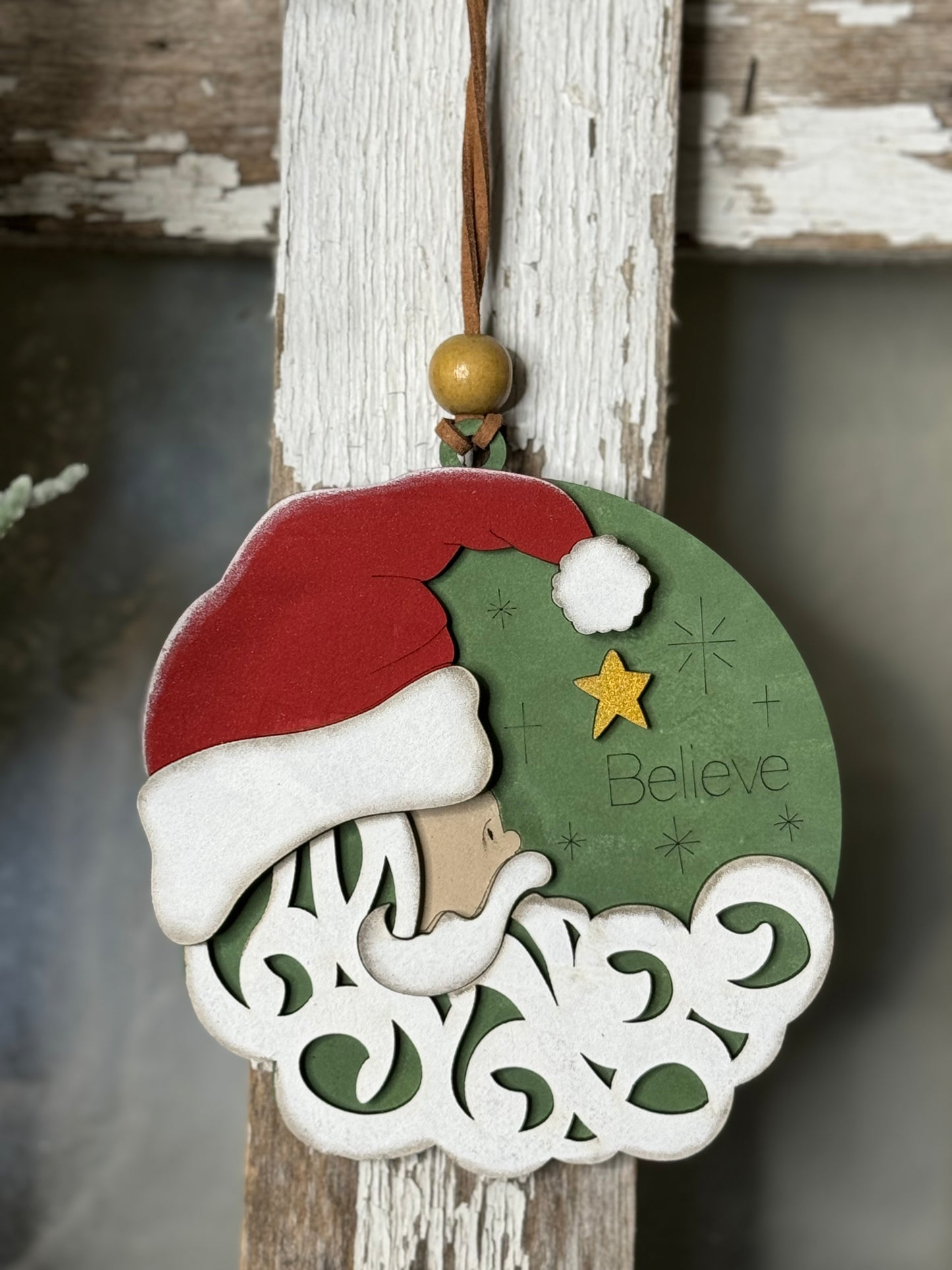 CHRISTMAS ORNAMENT- SANTA BELIEVE ORNAMENT