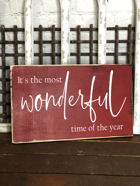 IT'S THE MOST WONDERFUL TIME OF THE YEAR-WOOD SIGN